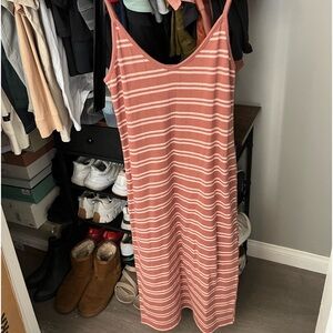 Mauve pink spaghetti strap dress